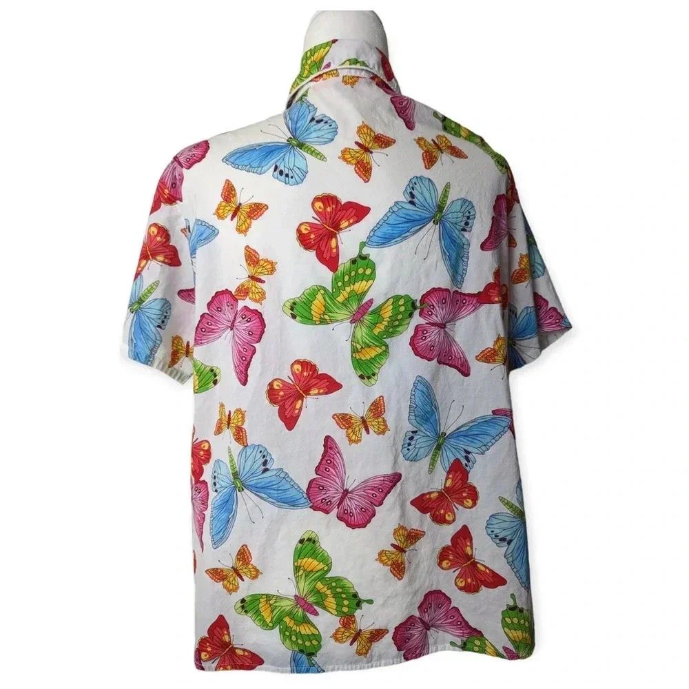 Victoria's Secret Y2K Kidcore Butterfly Short Sleeve Pajama Shirt
